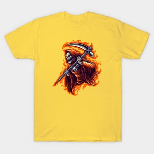 Fiery Grim Reaper T-Shirt